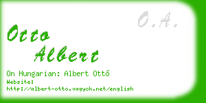 otto albert business card