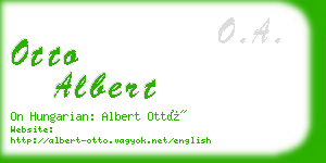 otto albert business card